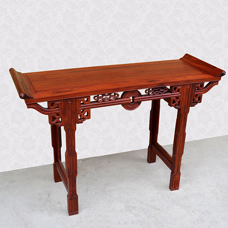 临宝得乐 明清古典风格黑檀酸枝木翘头几 供桌条案神台供台翘头案