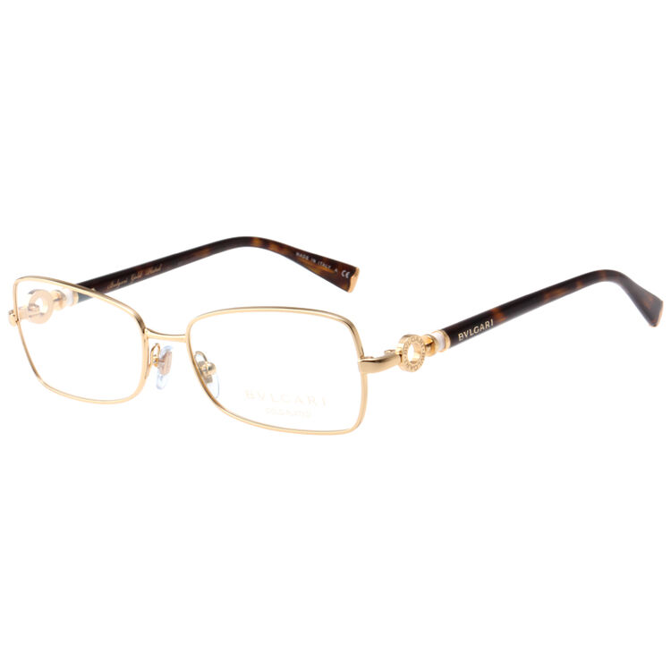 bvlgari 宝格丽 男款金色镜框玳瑁色镜腿光学眼镜架眼镜框 2143k 393