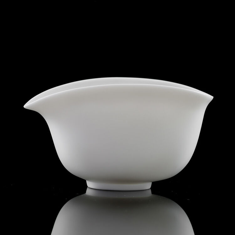 博图 德化白瓷公道杯 建白瓷茶具茶道配件茶海 手工分茶器玉瓷公杯
