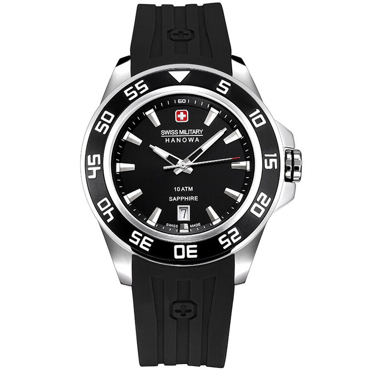 瑞士军表swissmilitary手表海军系列石英抗磨蓝宝石玻璃镜面防滑硅胶