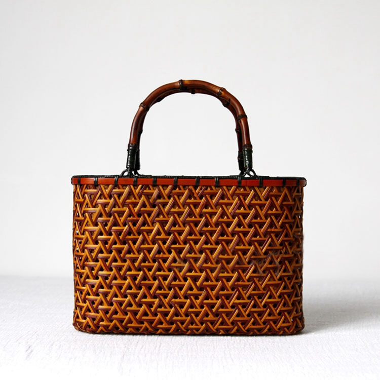 龟甲竹编包茶道收纳盒香具文艺复古 老竹内衬