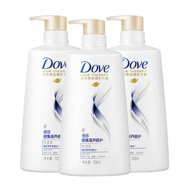 多芬(dove) 密集滋养修护洗发乳700ml*3 三瓶装