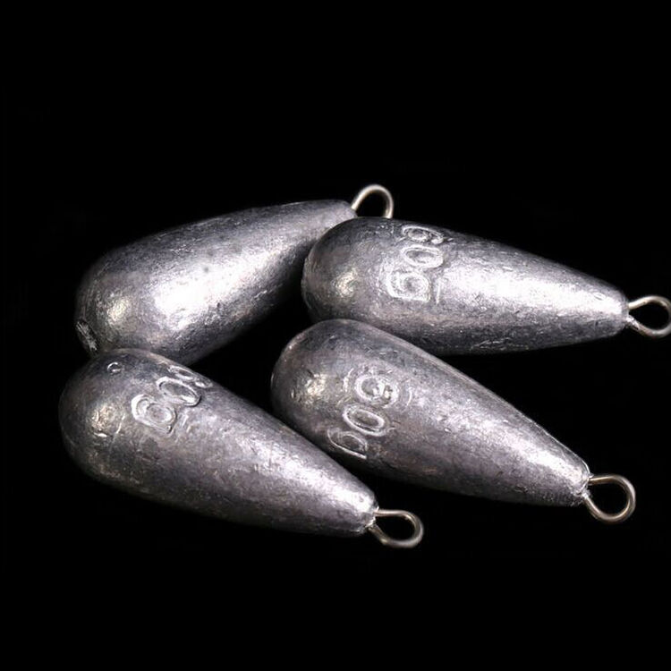 海钓铅坠实心水滴挂坠手竿矶竿串钩钓鱼线配件渔具 撒网坠子垂钓配件