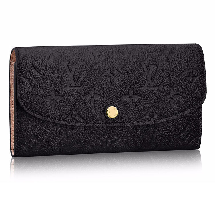 路易威登lv钱包emilie女士老花搭扣长款钱包钱夹 m62369黑色 代购