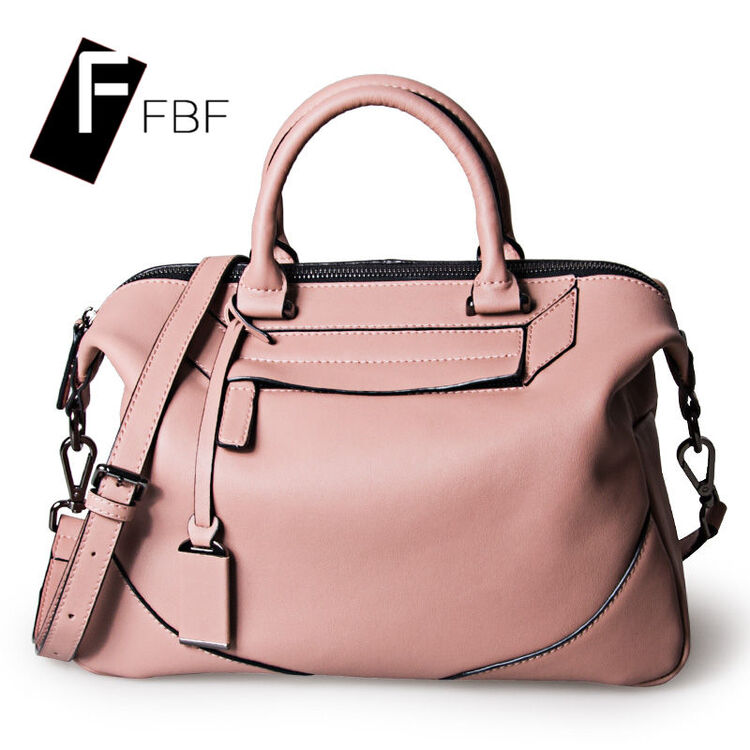 2016欧美女包包包新款饺子包真皮包包单肩包手提包斜挎包7107 芋粉色