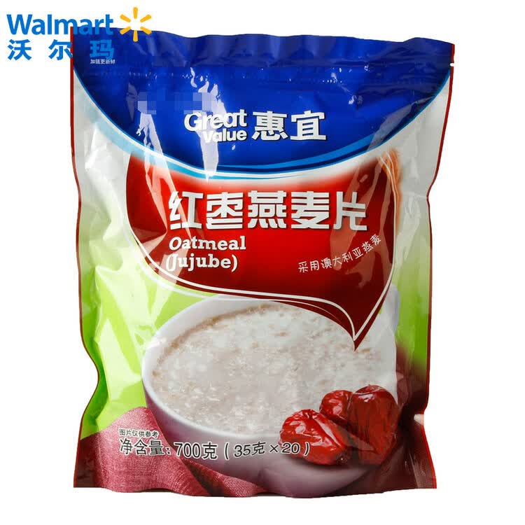【沃尔玛】惠宜 燕麦片 红枣燕麦片 700g(35g*20)