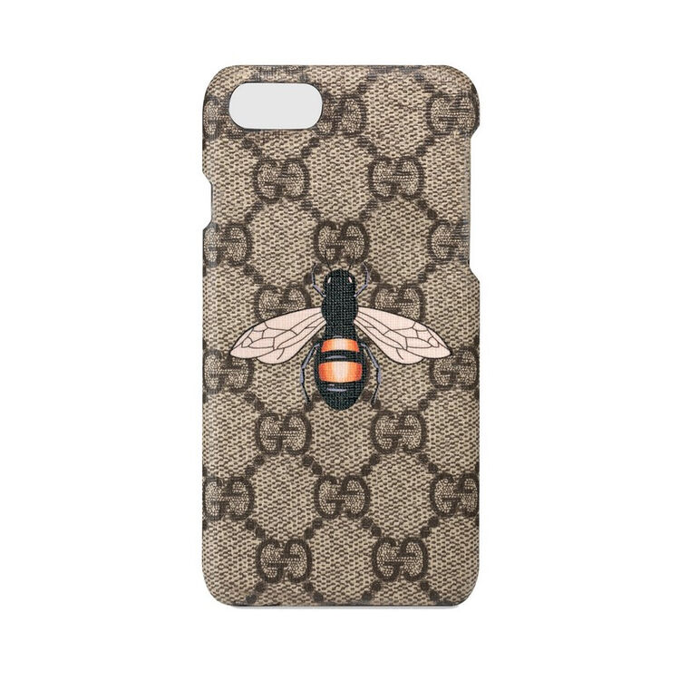 古奇(gucci)女士iphone7手机壳 蜜蜂印花 gg图案 7329gq388