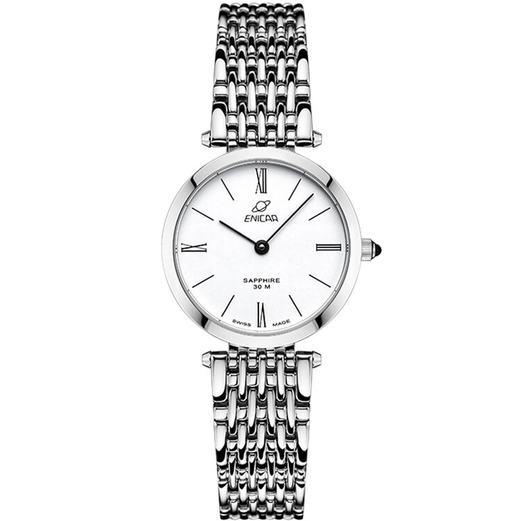 瑞士英纳格enicar手表钢带薄款石英女表 262-31-126lad