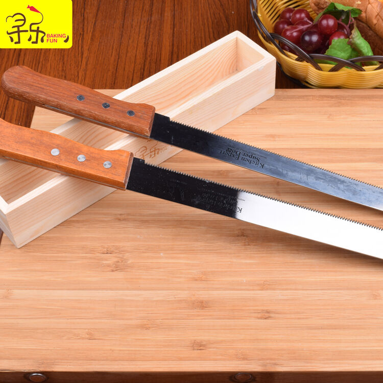寻乐 烘焙工具 面包刀 蛋糕刀 土司切刀粗齿直刀 10寸切刀