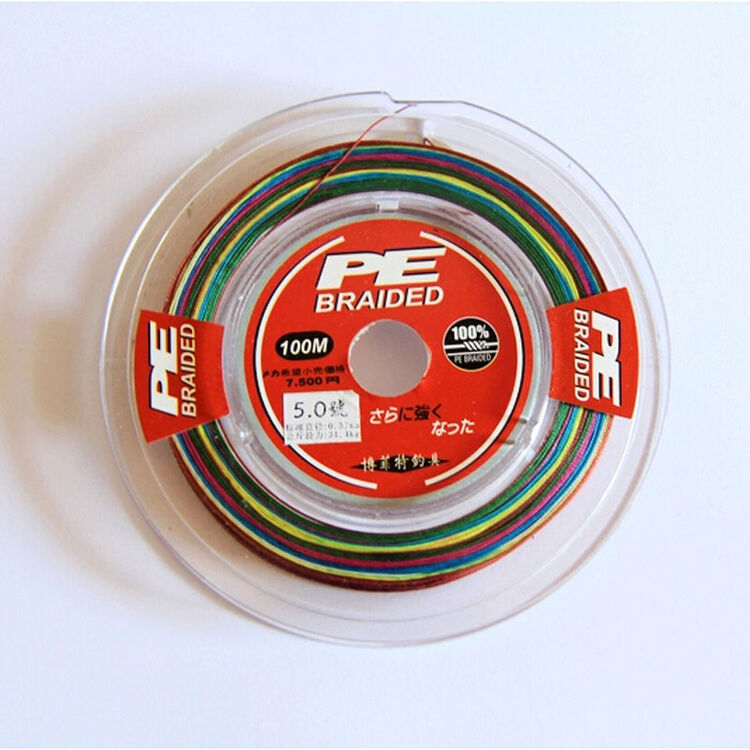 博菲特保真100米8编五彩pe线编织线防咬线路亚线 钓鱼线 钓线鱼线