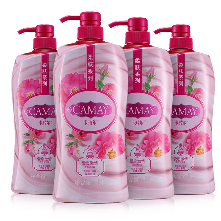 卡玫尔爱恋激情香氛沐浴露1000ml四瓶装