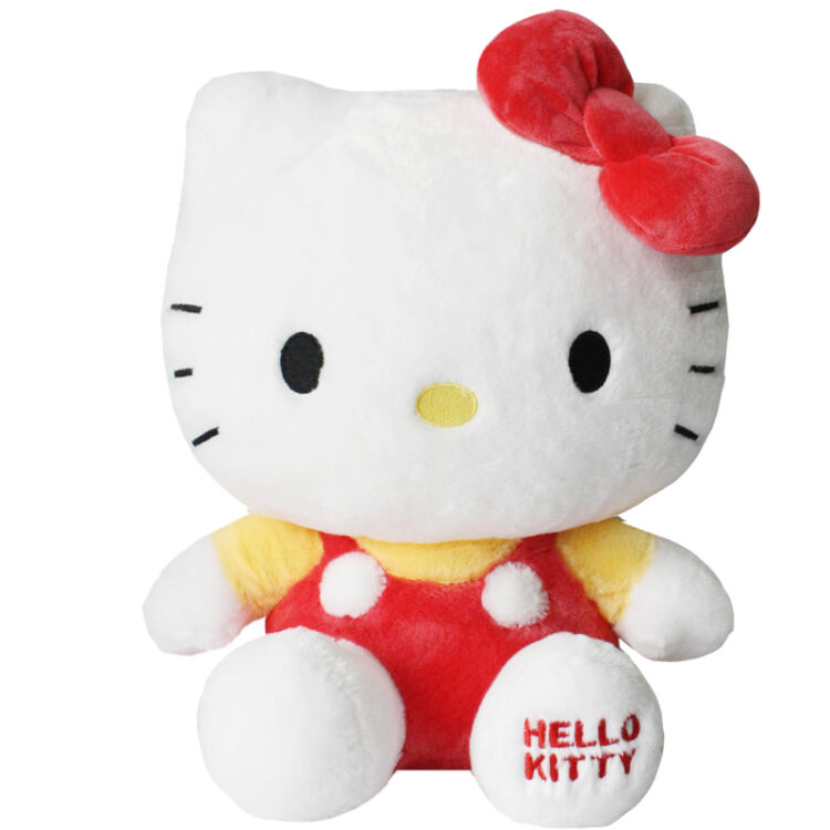 hello kitty凯蒂猫 kt毛绒玩具公仔玩偶 布娃娃抱枕17寸经典坐式kt