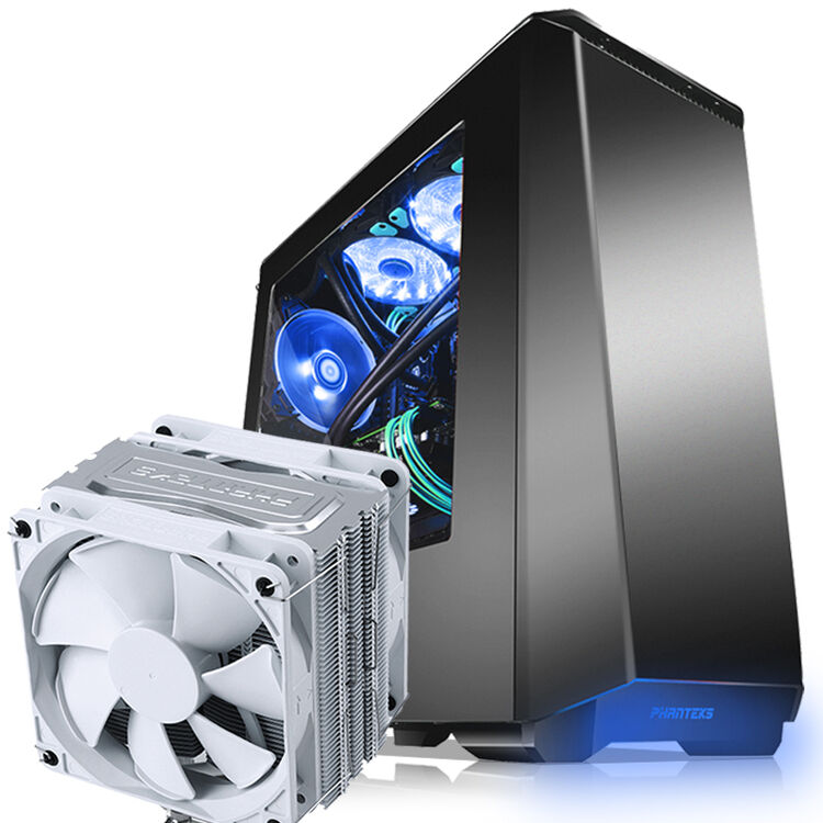 追风者(phanteks) 416p侧透水冷电脑机箱 12dx白色cpu散热器(rgb钢化