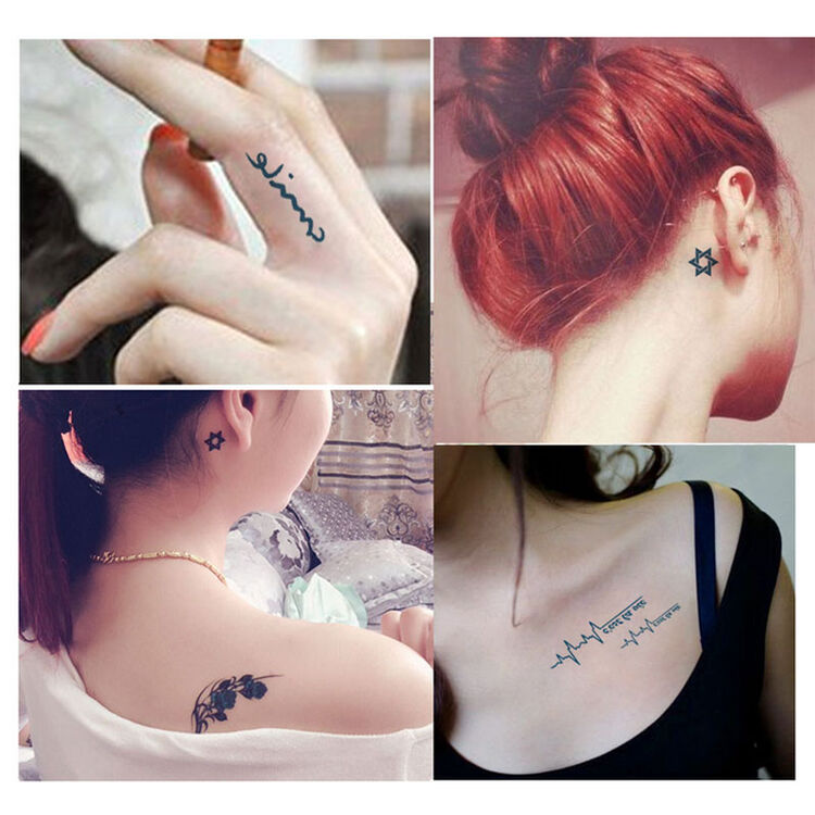 韩国防水小清新纹身贴 英文字母环保纹身贴 如图