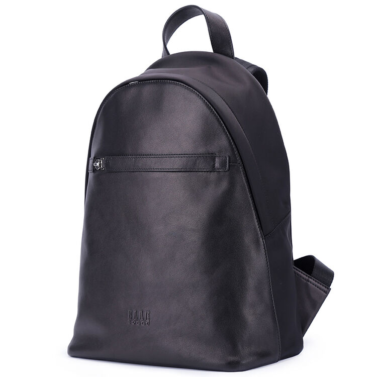 elle homme男士双肩包时尚休闲电脑男包 双肩男潮流大容量背包黑色