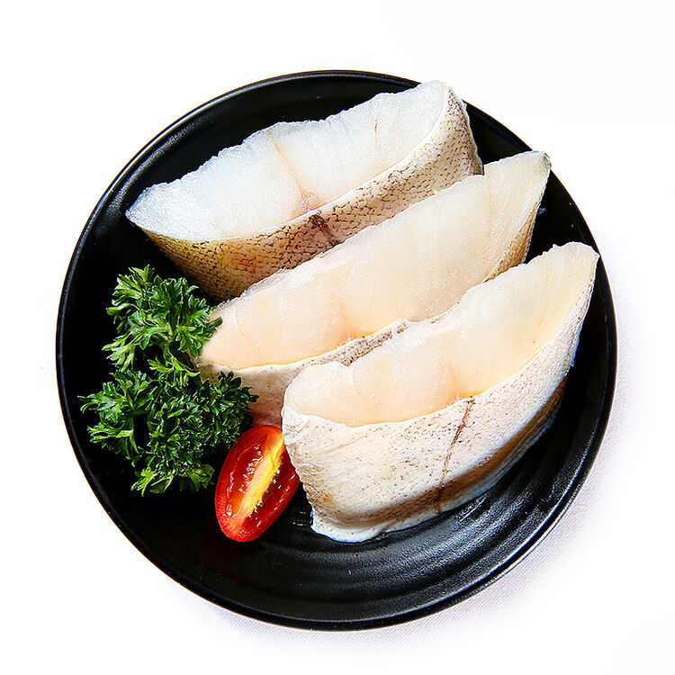 极地湾 阿拉斯加冷冻无骨真鳕鱼块 去骨整鱼 300g 5块 袋装