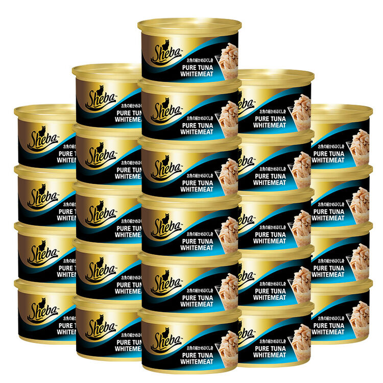 希宝 宠物猫粮猫湿粮 泰国进口猫罐头 白身吞拿鱼海鲜啫喱系列85g*24