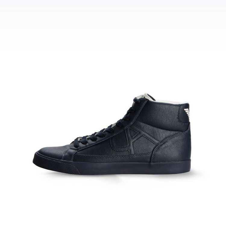 阿玛尼(armani) 新款aj标志男士高帮运动鞋 z652629112 深蓝色 46