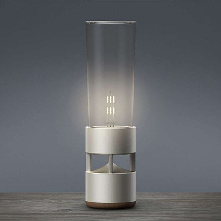 sony索尼lspx-s1蓝牙智能音箱 晶雅音管 台灯玻璃音响 银色 lspx-s1