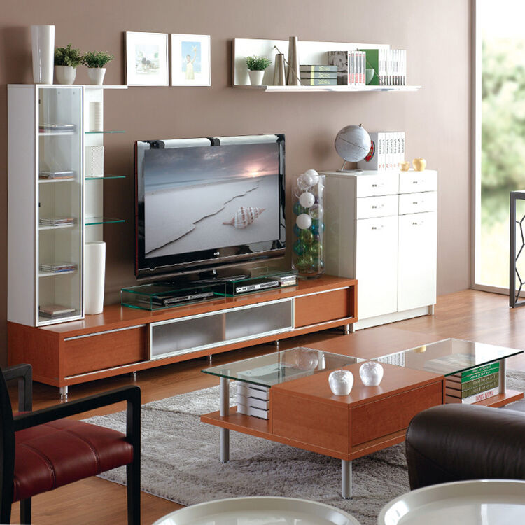 红苹果客厅家具组合套装储物地柜柜茶几电视柜组合 成套家具kt01 b款