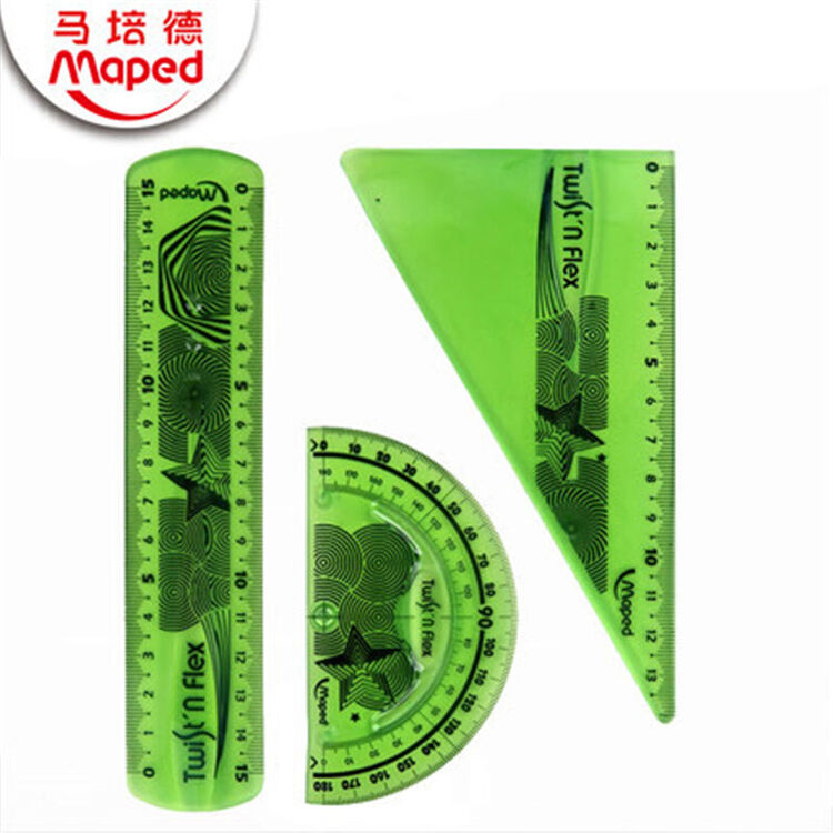 帕加马 maped马培德软尺 软套尺895024 直尺量角器三角尺套装 学生套
