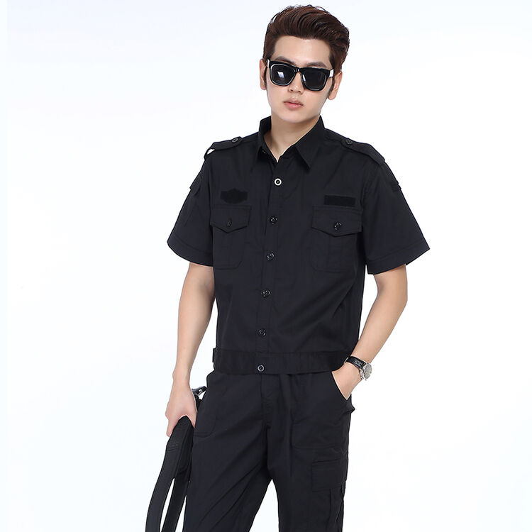 傲信鸟 户外军装保安作训服工作服特种兵衬衫男 上衣夹克 蔵黑色 170