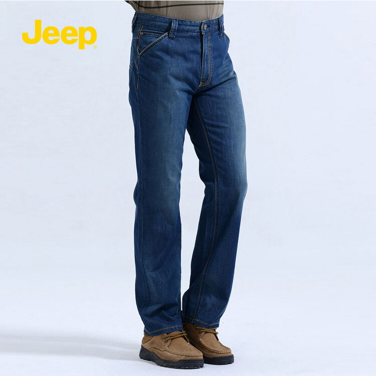 jeep/吉普春季薄款 专柜同款商务休闲男裤js14wn104男士休闲牛仔裤