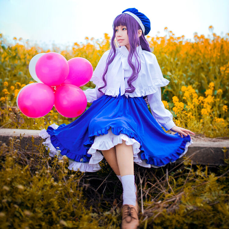 魔卡少女樱cos服 大道寺知世cosplay动漫服装 蓝色礼服 二次元周边cos