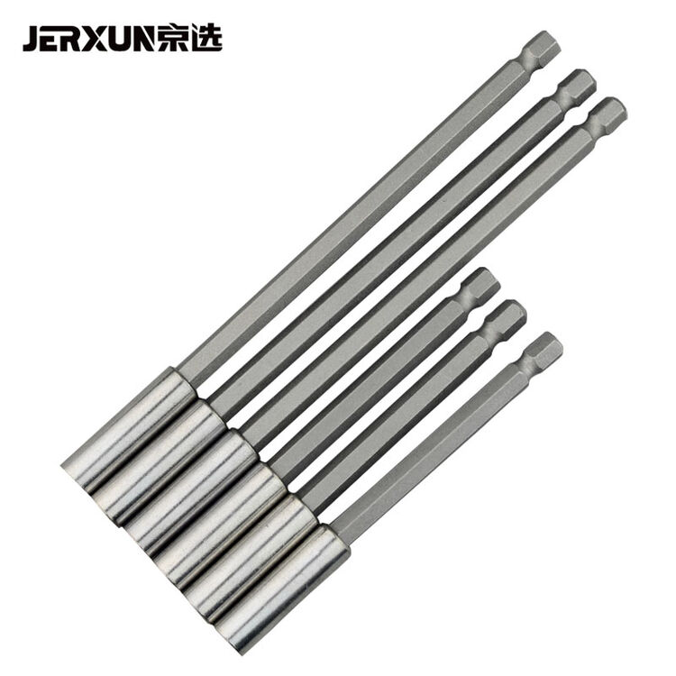 京选(jerxun)批头加长杆1/4套筒磁性风批头接杆加长套筒杆电动连接