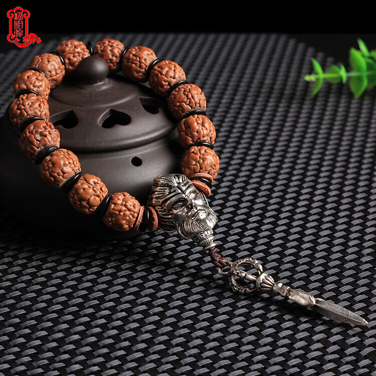 福相伴 五瓣金刚菩提手串孙悟空金刚杵吊坠佛珠手链男款
