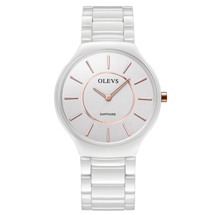 欧利时(olevs)超薄系列 女士陶瓷手表陶瓷女表 蓝宝石超薄大气款 l49