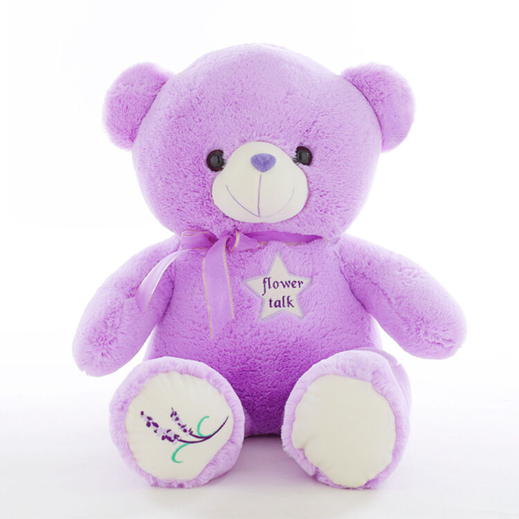 薰衣草泰迪熊小熊公仔紫色抱抱小熊仔娃娃布偶毛绒玩具熊 全长80cm