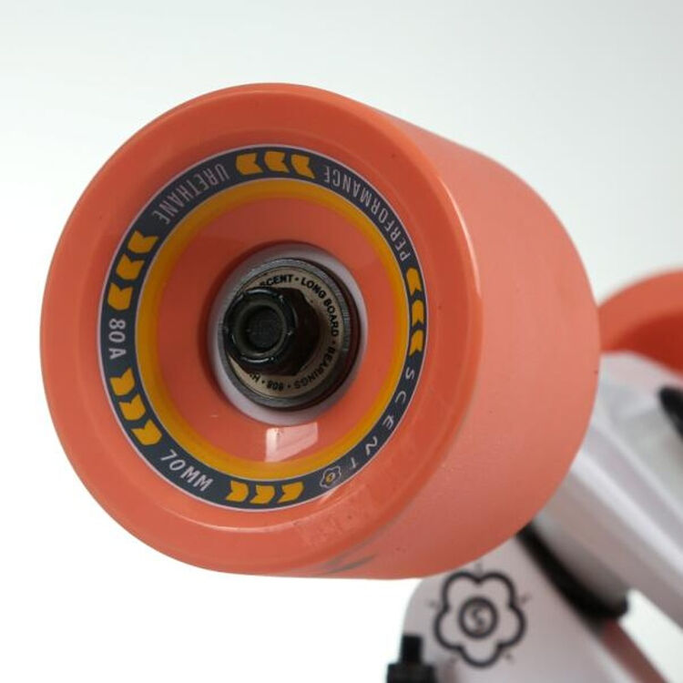 scent长板轮子 刷街轮低噪音四轮滑板 高弹耐磨 公路滑板轮70mm 橘色