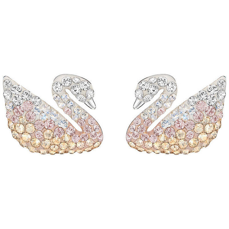 swarovski 施华洛世奇 渐变色swan天鹅耳钉 5215037