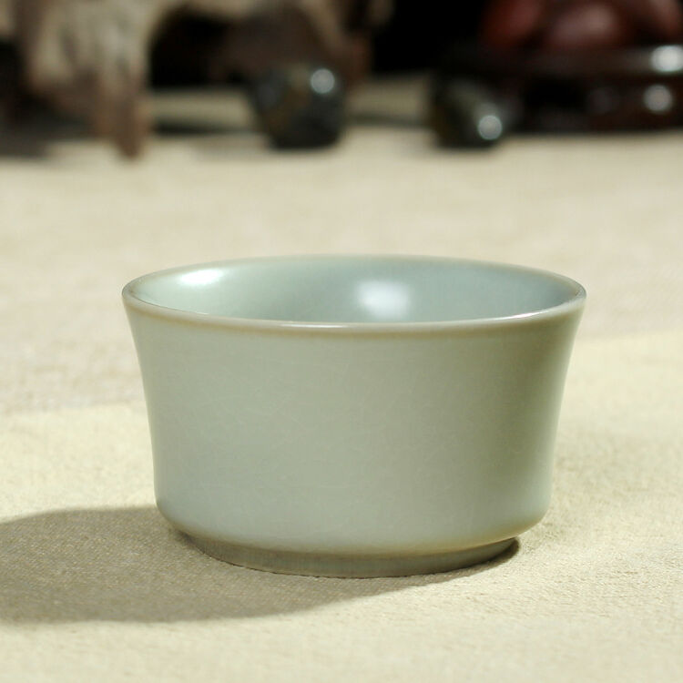 汝道(rudao) 汝道汝窑茶杯品茗杯功夫茶具单杯可养蝉翼开片个性茶杯