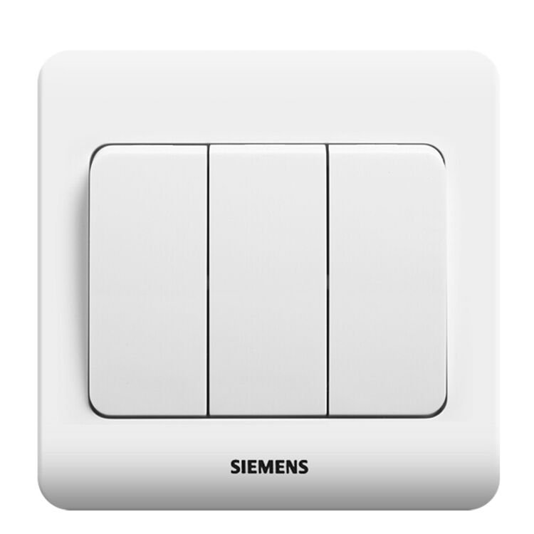 西门子(siemens)开关插座 远景系列 三开双控面板 (雅白色)5ta02361