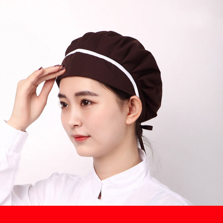 嘉禾生活 厨师帽女烘培师帽子食品酒店帽厨房防尘防油烟餐厅食堂面包
