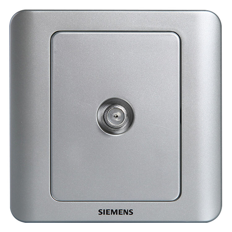 西门子(siemens)开关插座 远景系列 宽频电视插座面板 (彩银色)5tg0