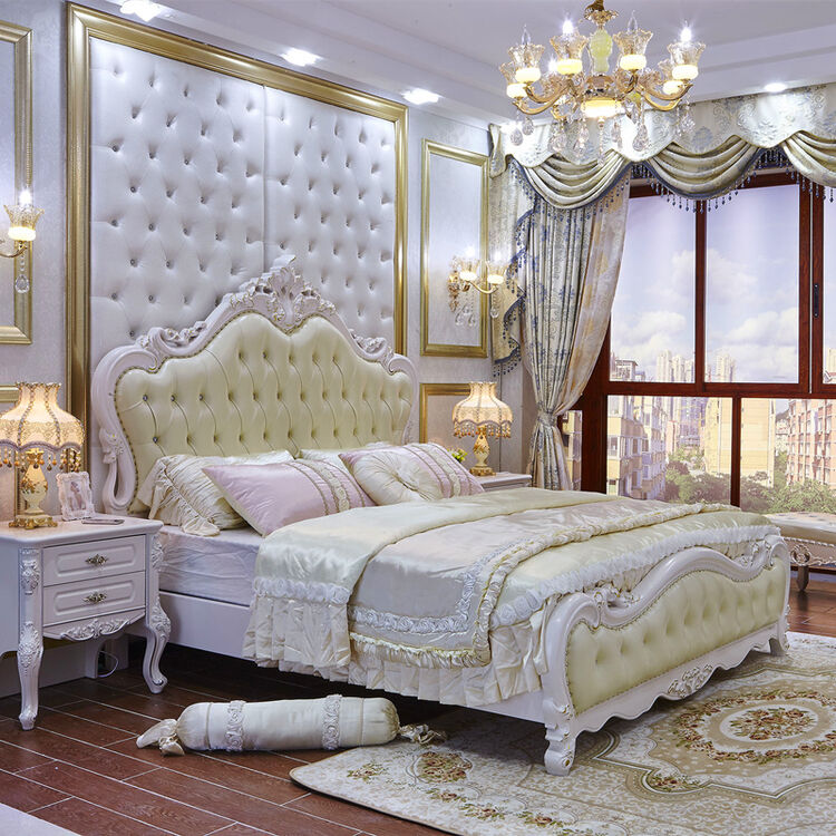 千巢家居 欧式皮床 真皮床 北欧真皮床 软床 双人床