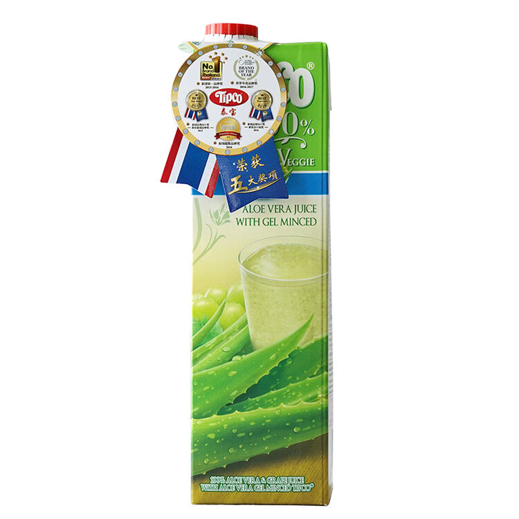 泰国进口 泰宝 (tipco)葡萄芦荟汁 1l*12盒 整箱装