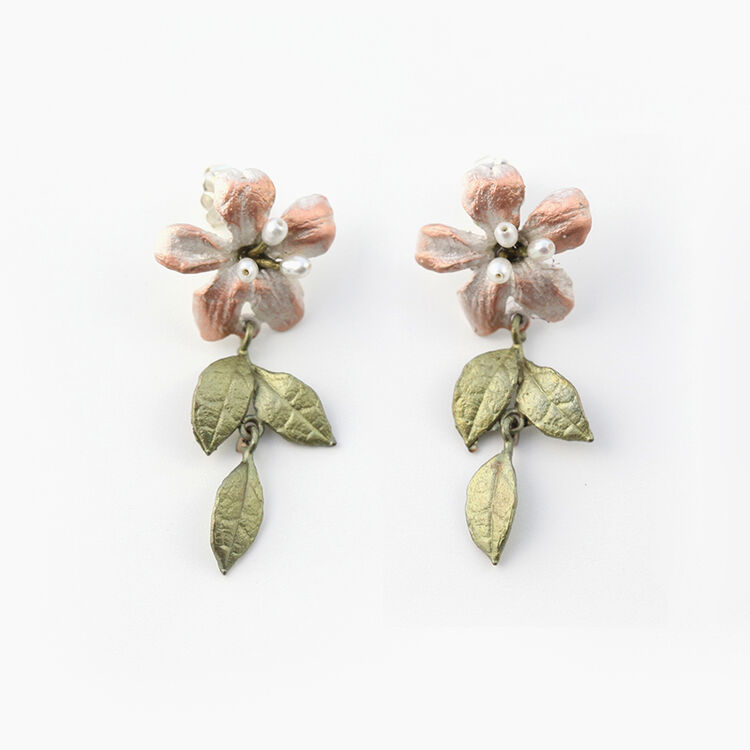 全球购 michael michaud 杜鹃花耳钉 手工植物珠宝 女 4559