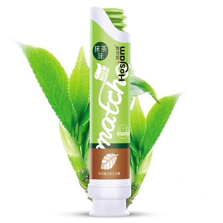 皓齿健(hosjam)抹茶酷白压泵式牙膏 (抹茶薄荷) 100g/支