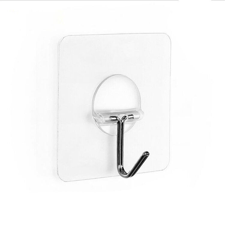 透明无痕挂钩贴瓷砖玻璃墙壁隐形粘钩挂钩 无痕挂钩8个装