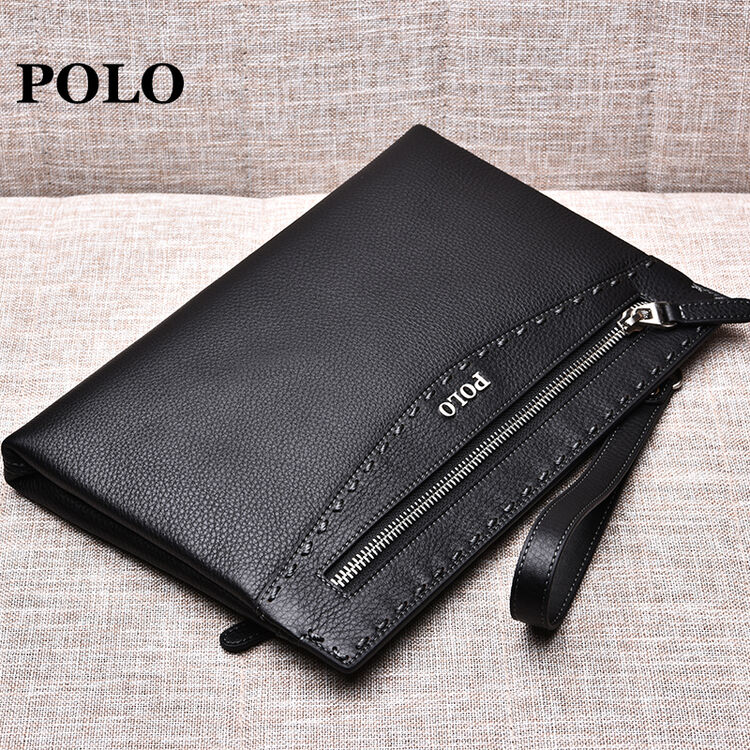 polo 男士手包大容量真皮手抓包多功能时尚男包手拿包信封包031331