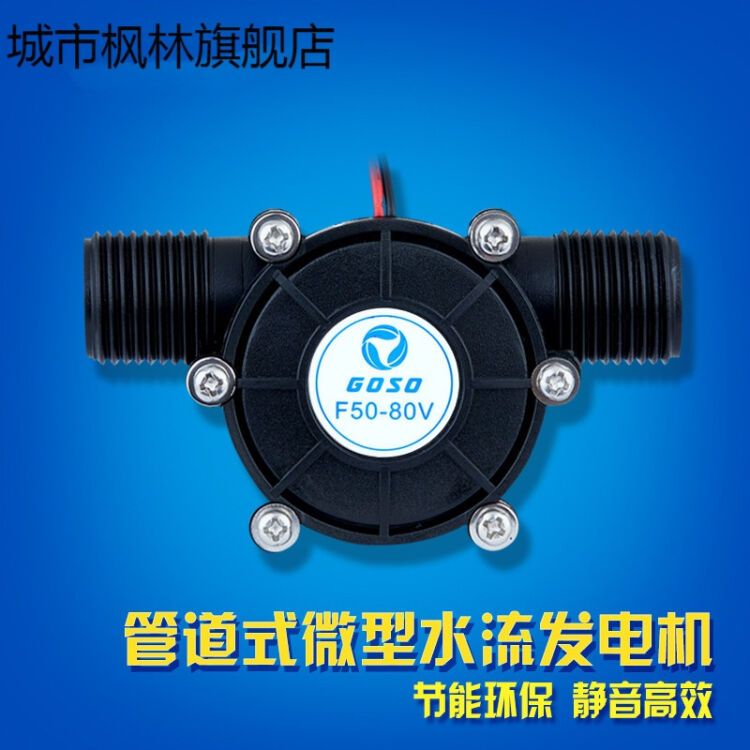 大功率微型水力水流發電機管道式水力發電機80v f50-5v現貨【圖片 價