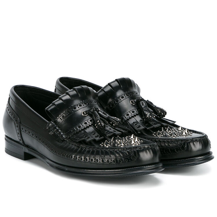 dolce&gabbana 杜嘉班纳男士休闲鞋乐福鞋 a30055ac460 黑色 42.5码