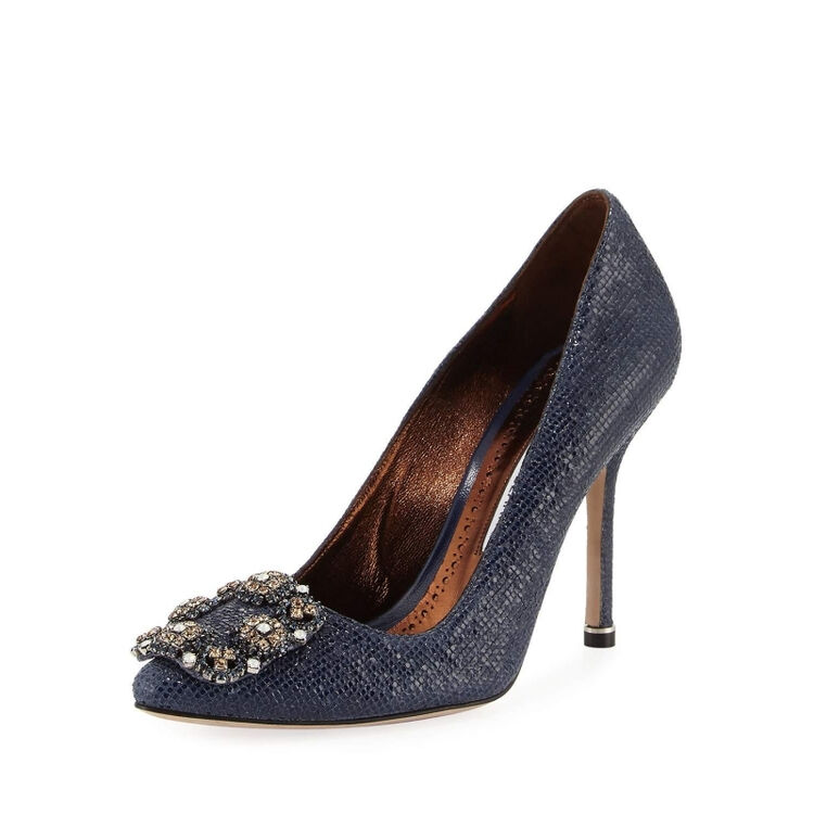 manolo blahnik 莫罗伯拉尼克 女鞋 女式高跟鞋 q00700330 blue 10b