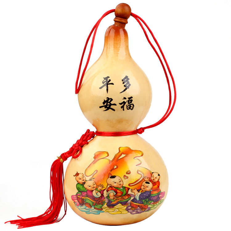 彩绘平安多福葫芦高约22cm【图片 价格 品牌 评论】-京东