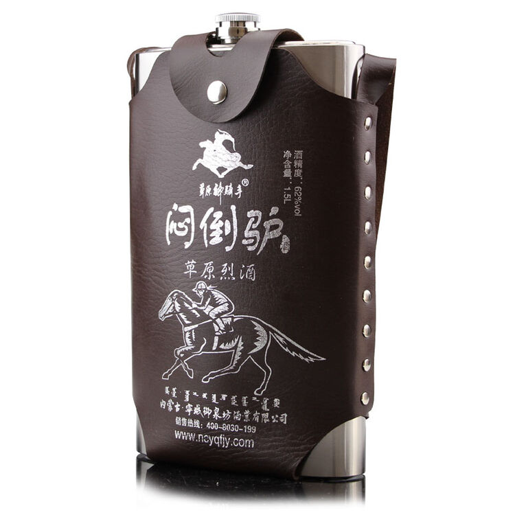 闷倒驴酒 不锈钢壶白酒 62度1500ml清香型高度粮食酒