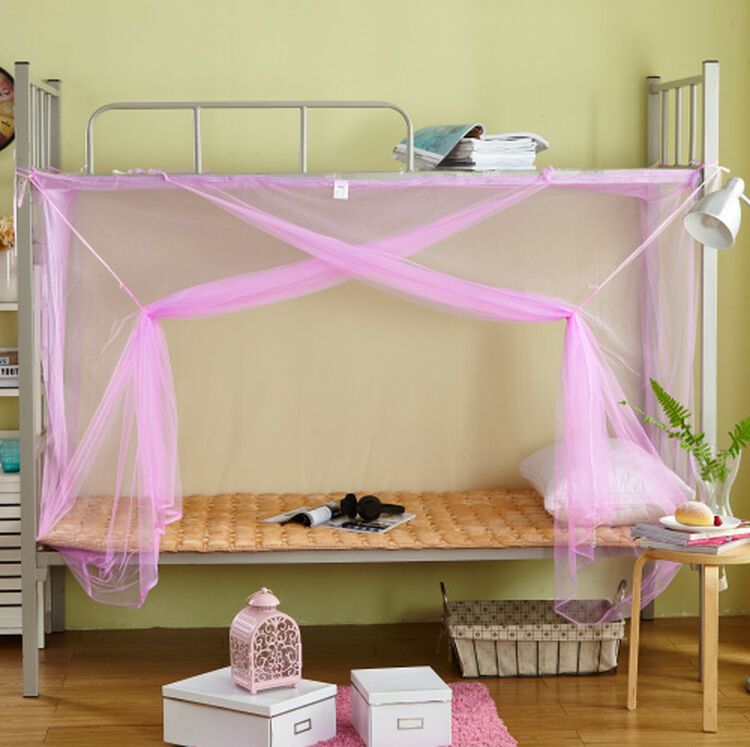 8m2m单门通用单双人学生老式加密大床蚊帐子 加密紫色( 网纱顶) 1.